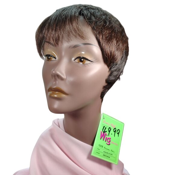 Lord & Cliff 100% Human Hair Wig – Short Pixie Cut Brown - Picture 1 of 7